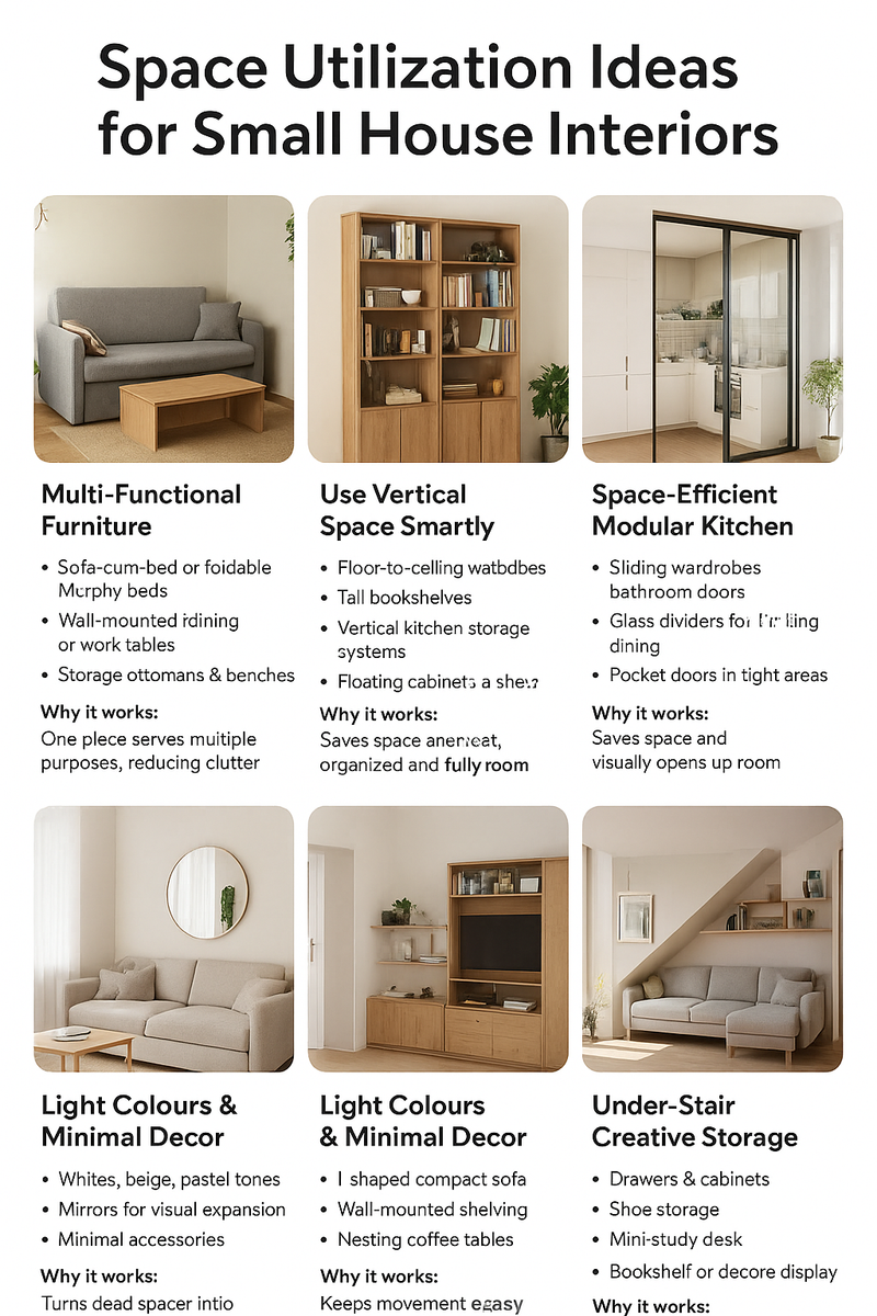 Space Utilization Ideas for Small House Interiors