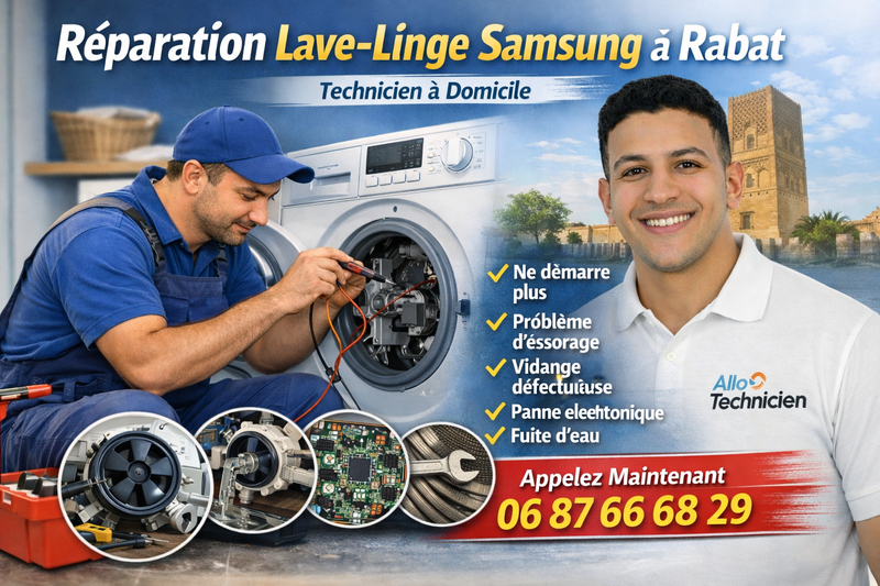 Réparation lave-linge Samsung Rabat | Technicien à domicile