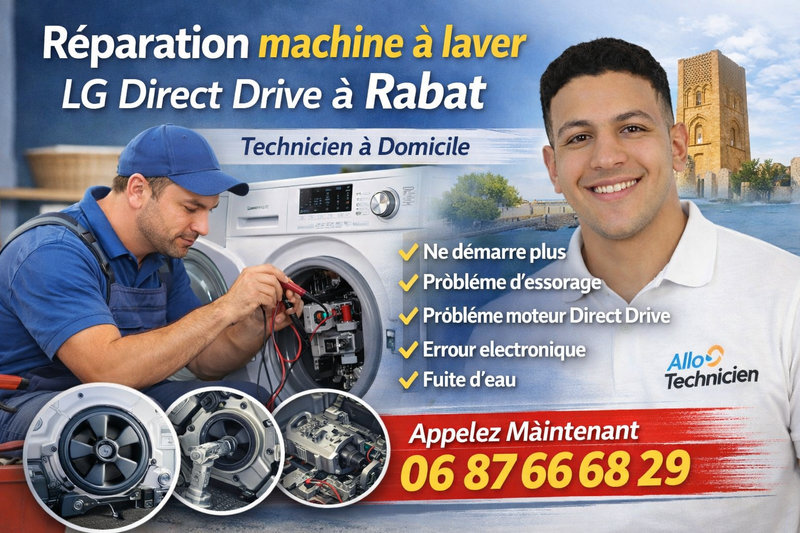 Réparation machine à laver LG Direct Drive à Rabat