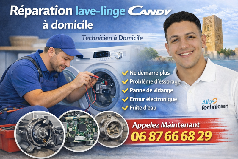Réparation lave-linge Candy (à domicile)