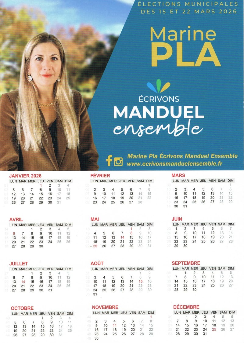 Calendrier 2026