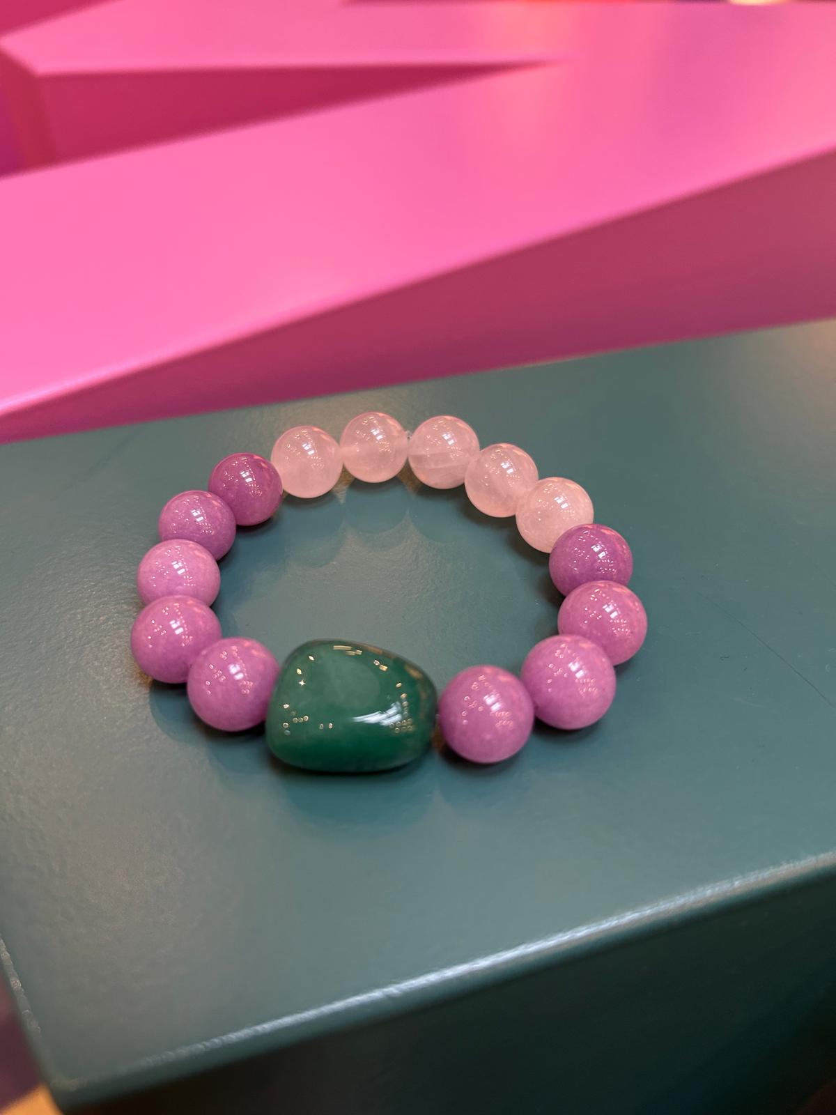 ROSE QUARTZ, PINK LEPIDOLITE & AVENTURINE crystal