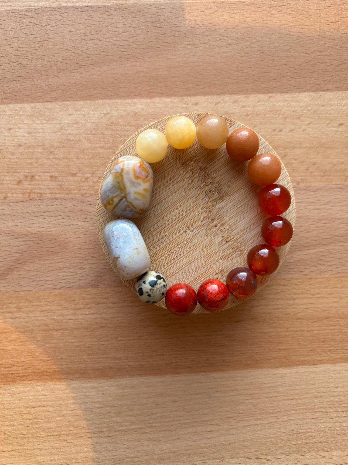 RED AGATE, CORAL, CARNELIAN, TOPAZ, CITRINE, BAMBOO AGATE