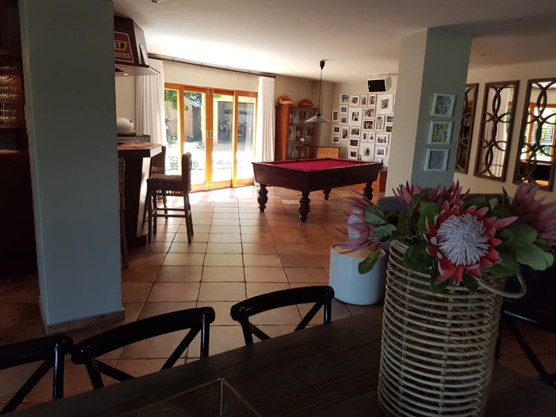 Living Area and Bar Pool Table Area