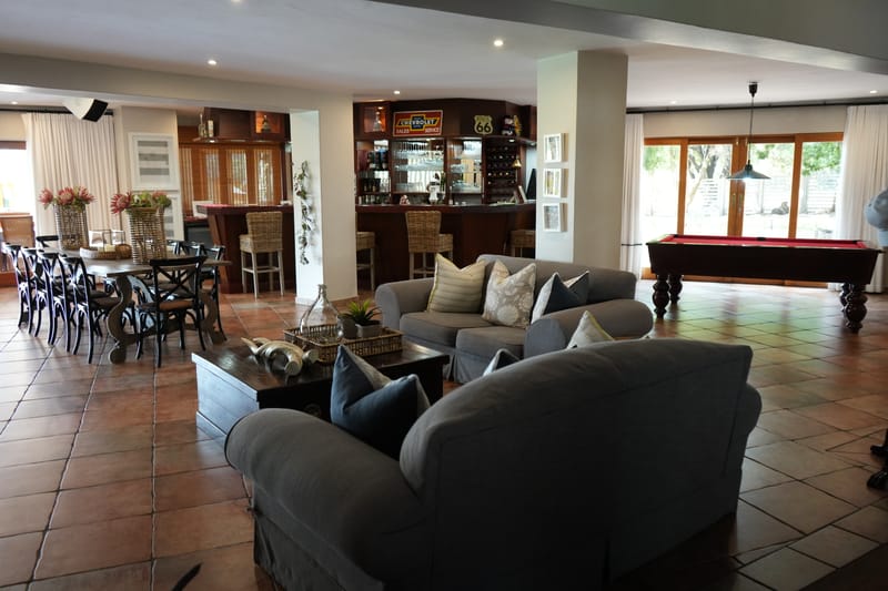 Living Area and Bar Pool Table Area