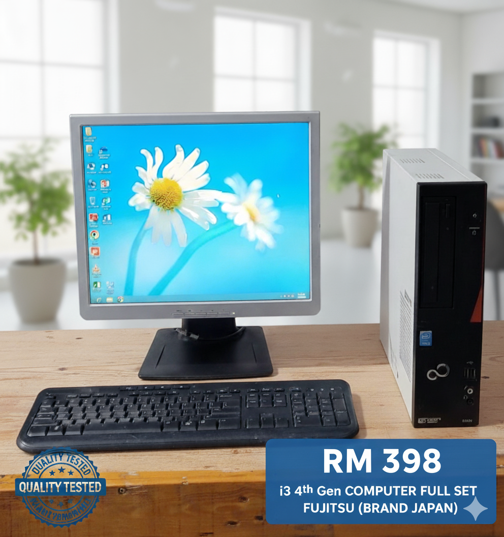 RM 398 COMPUTER FULL SET FUJITSU ( BRAND JAPAN )