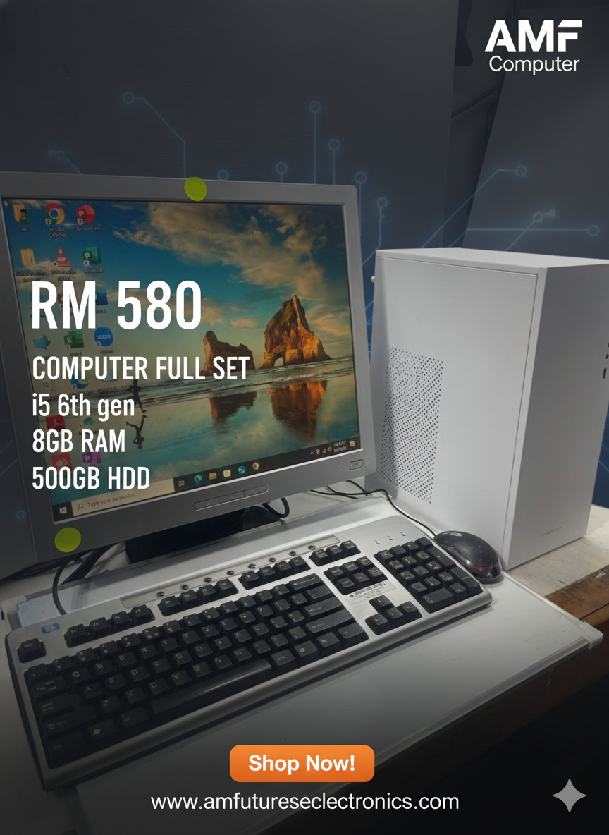 COMPUTER FULL SET i5 6th gen 8gb ram 500gb DHH murah Rm 580