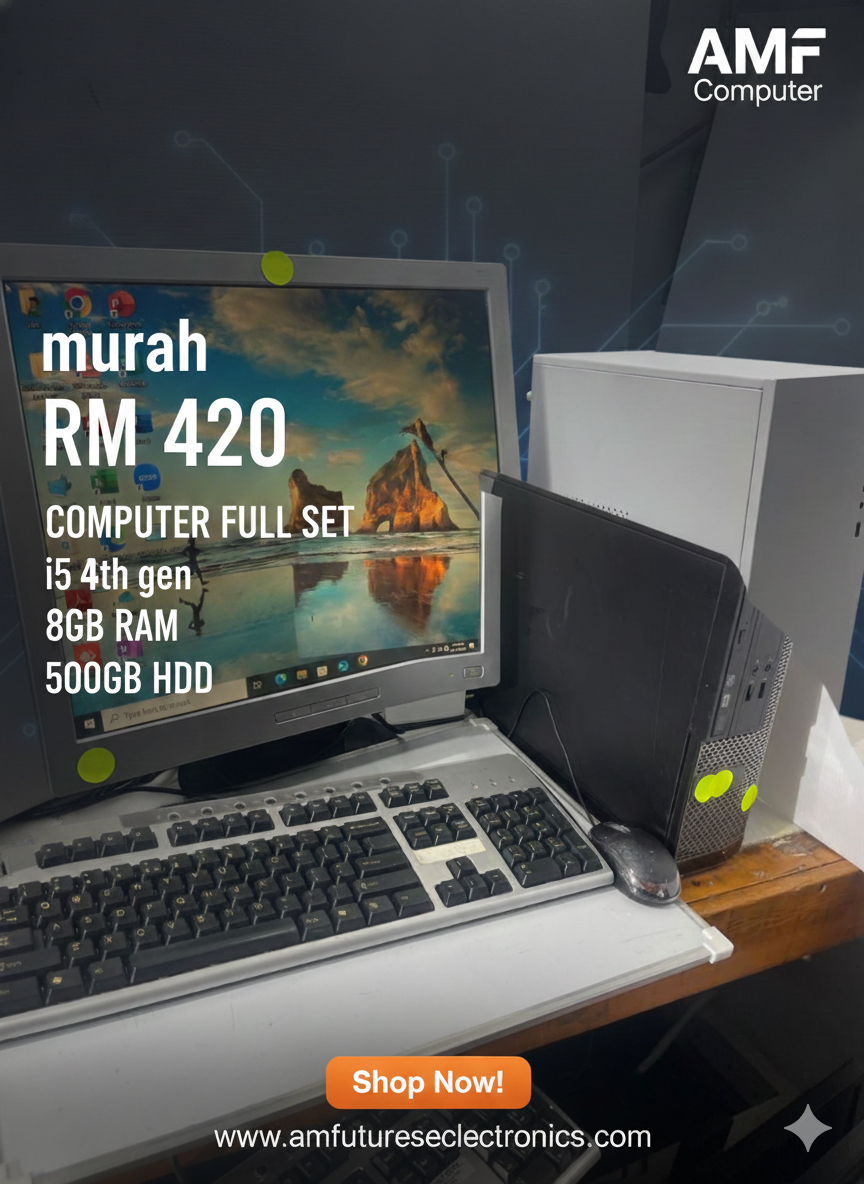 COMPUTER FULL SET i5 4th gen 8gb ram 500gb Hdd murah Rm 420