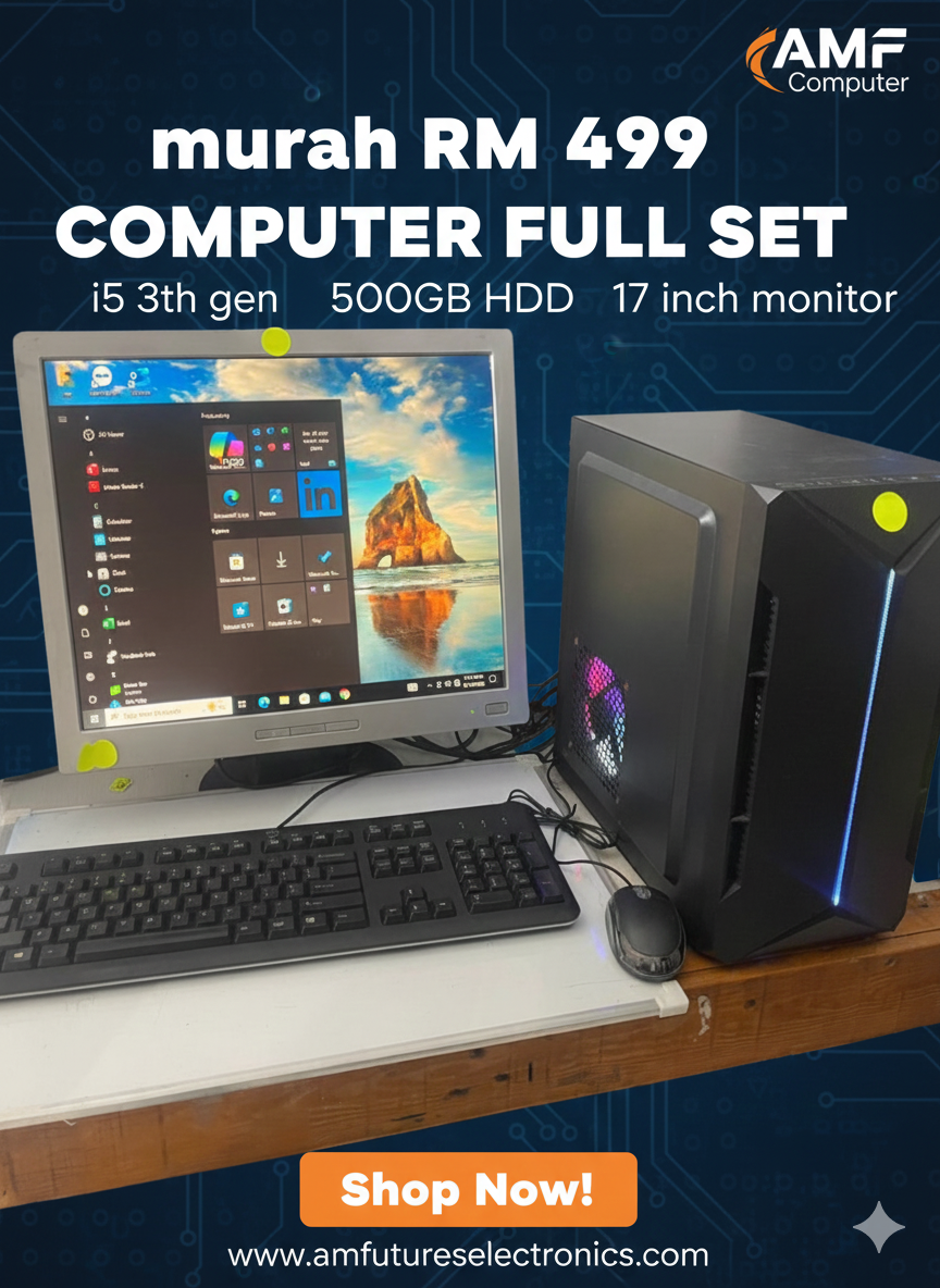COMPUTER FULL SET i5 3th gen 8gb ram 500gb Hdd murah Rm 499