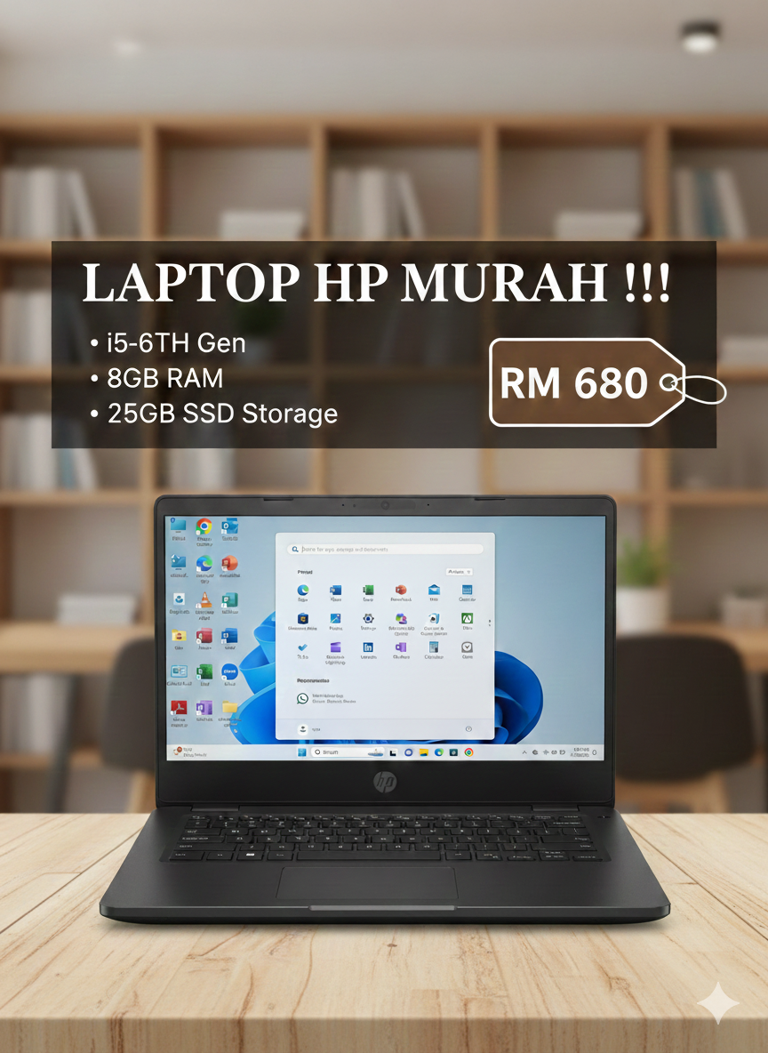 laptop DELL i5-8TH gen 8gb RAM  256ssd MURAH !!! RM 860 TOUCH SCREEN