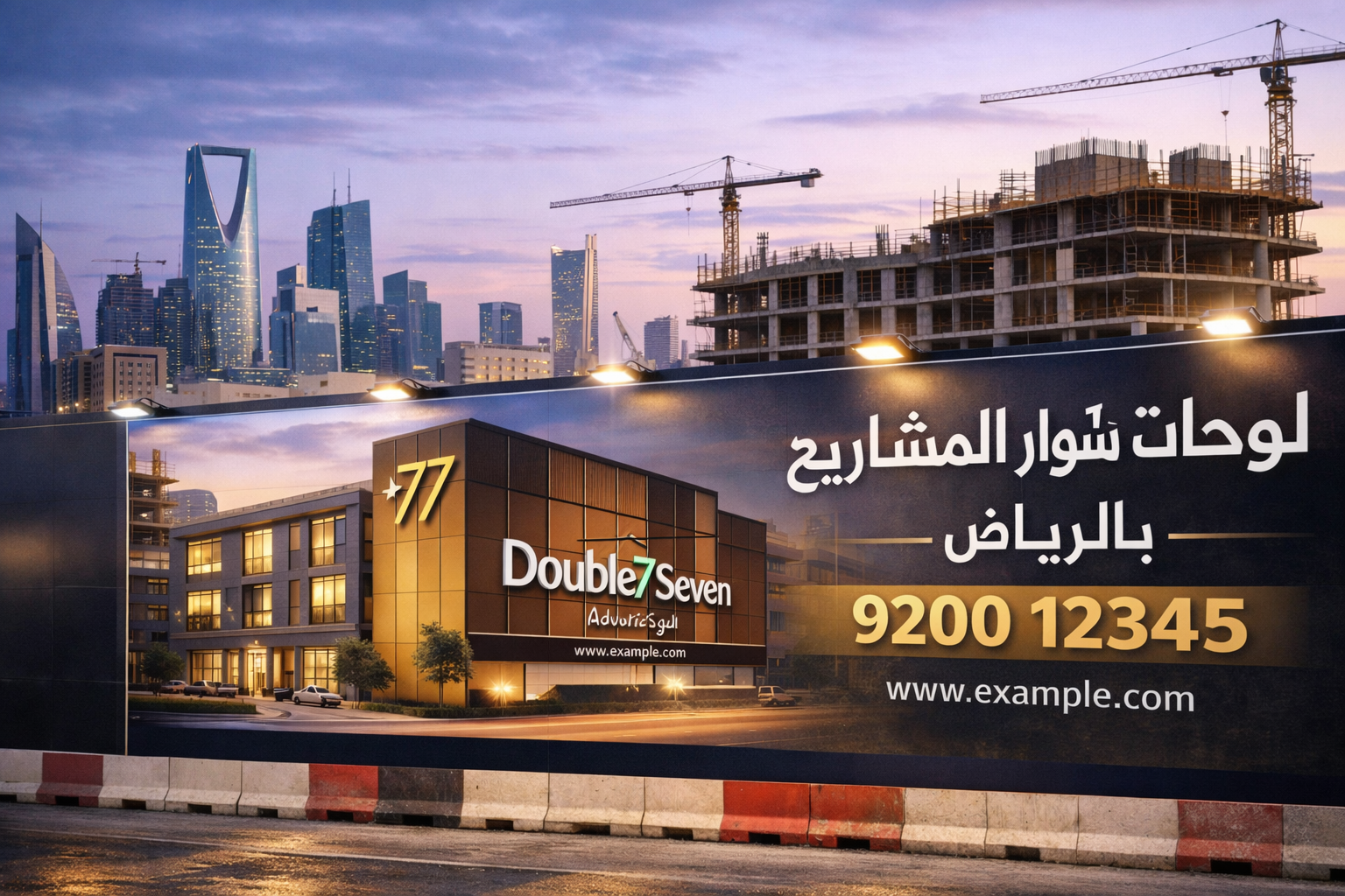 أفضل لوحات أسوار المشاريع في الرياض | حلول إعلانية للمشاريع العقارية