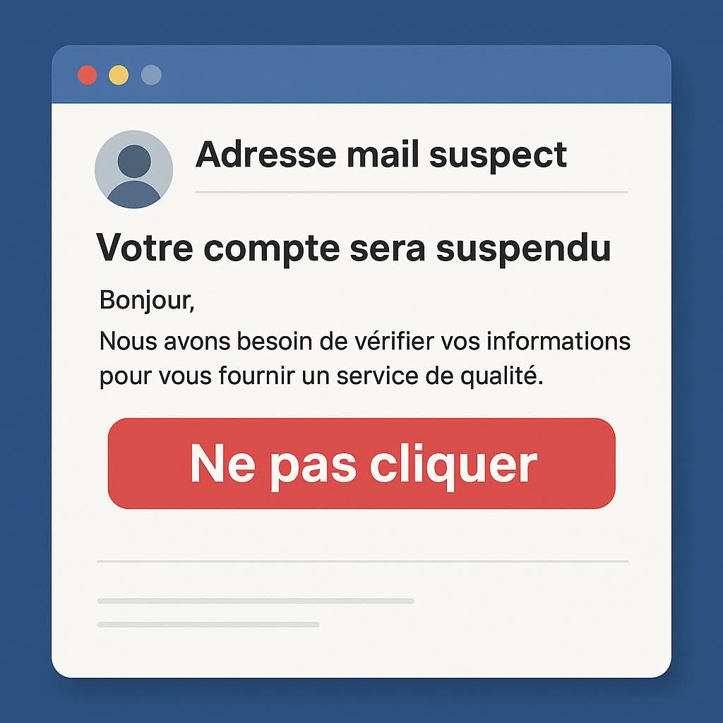 ✉️ Attention aux mails frauduleux !