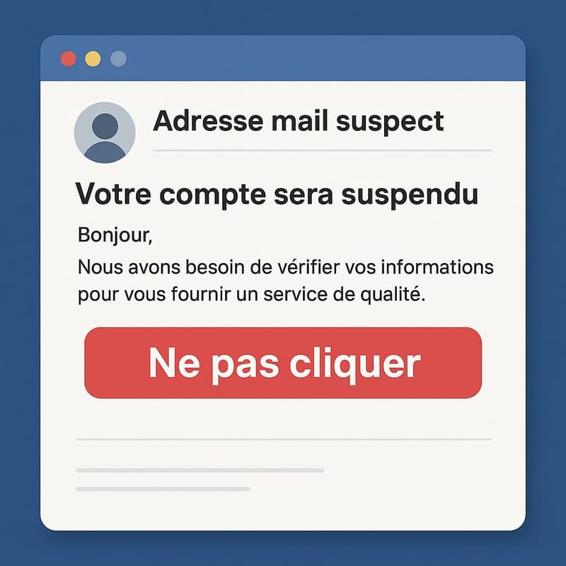 ✉️ Attention aux mails frauduleux !