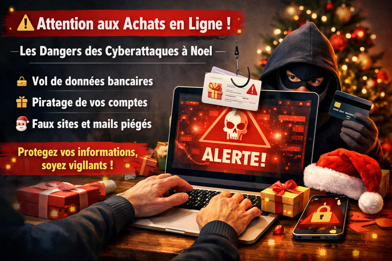 🎄 Achats de Noël : attention aux cyberattaques !