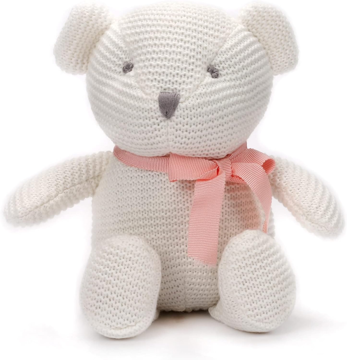 Hamdan Organic Cotton Baby Teddy Bear 6.5" White