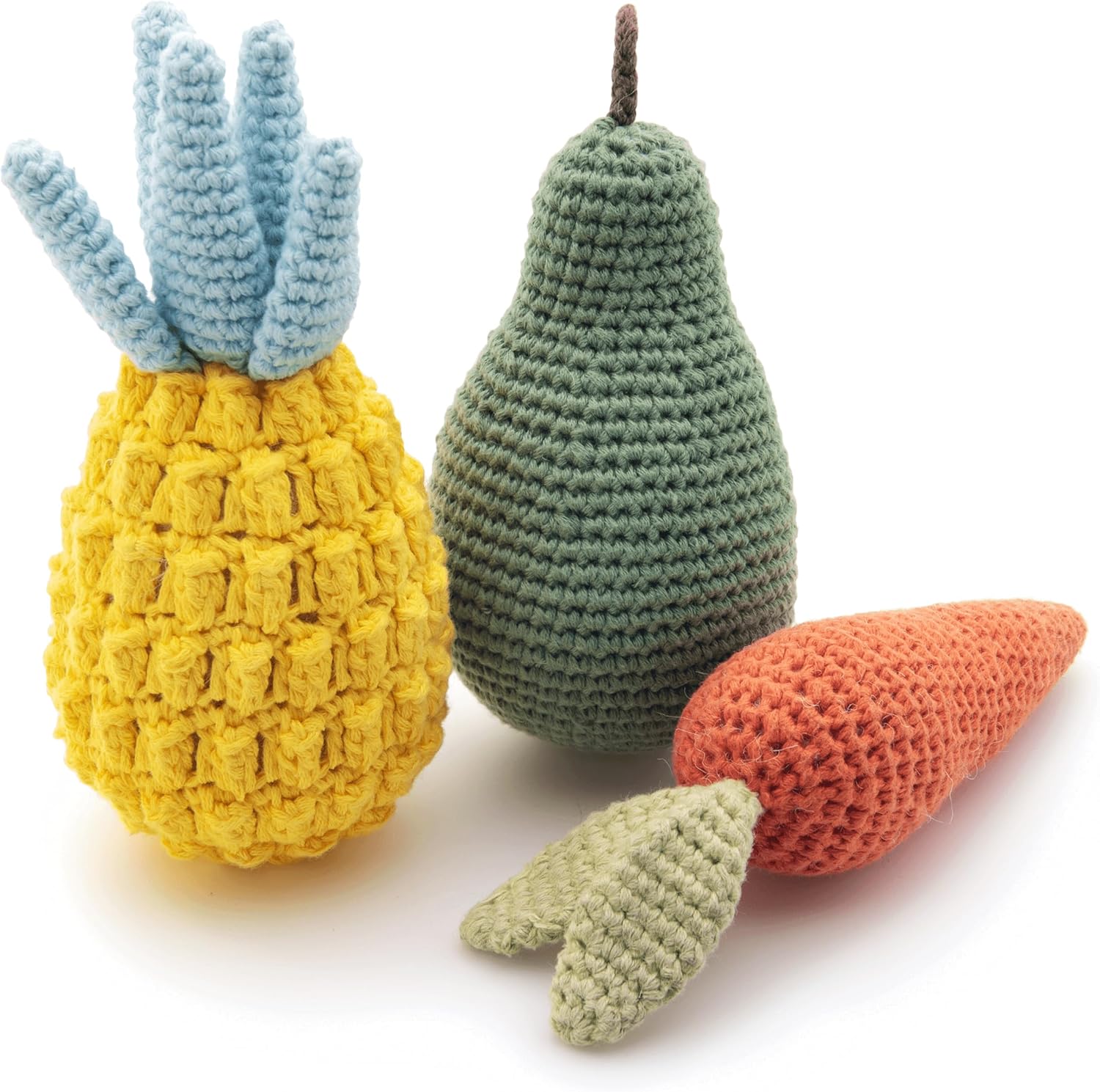 Hamdan Organic Cotton Squeaky Dog Toy Fruit & Veggie Pack