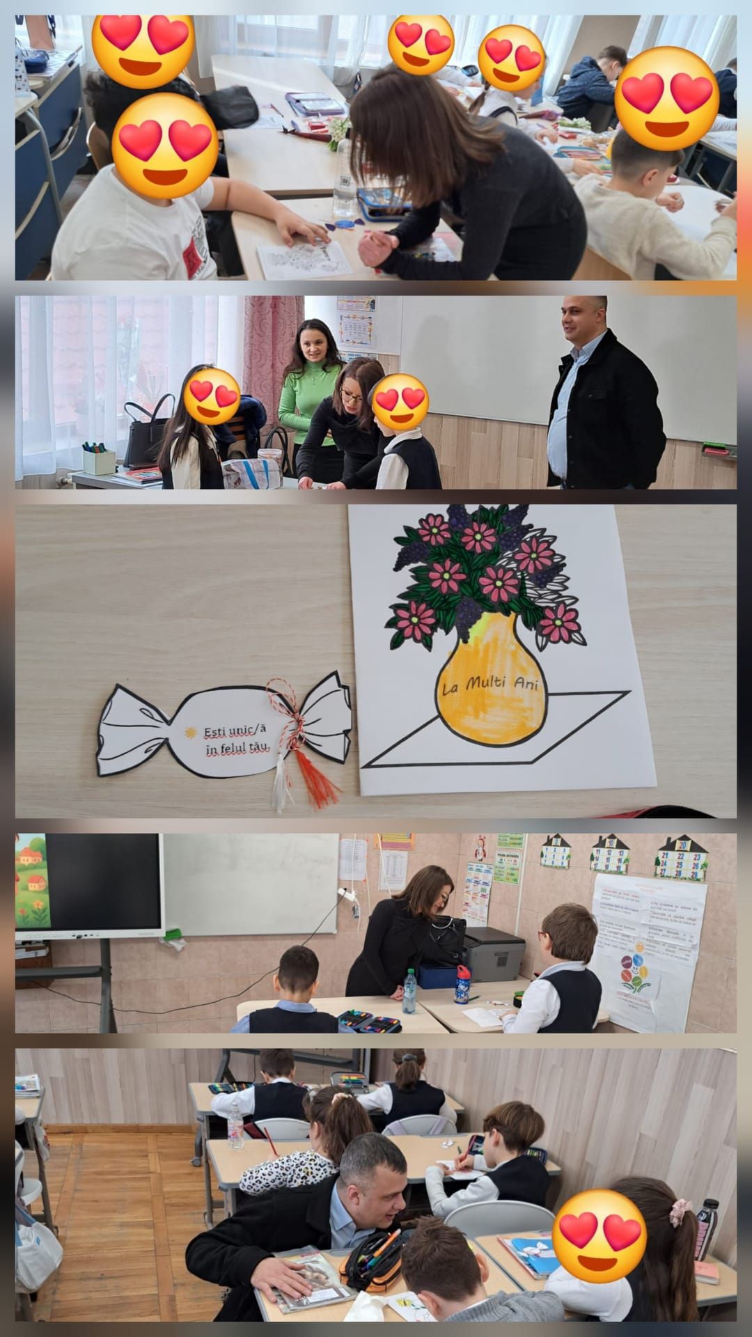Activitate educativă dedicată primăverii și tradiției Mărțișorului, în care elevii au descoperit bucuria complimentelor, a aprecierii și a mesajelor de recunoștință oferite celor dragi.