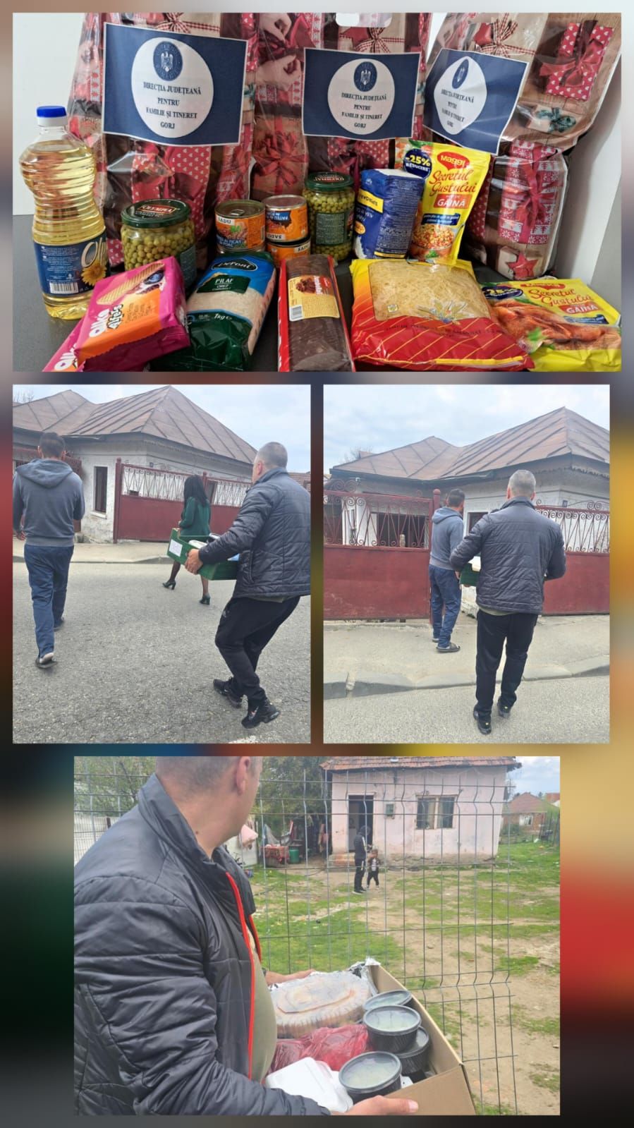 Acțiune de sprijin desfășurată în pragul Sărbătorilor de Paște, prin acordarea de alimente familiilor vulnerabile, menită să ofere ajutor concret și să transmită un mesaj de solidaritate, grijă și speranță în comunitate.