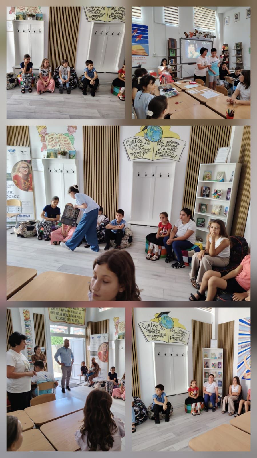 Activitate dedicată lecturii și creativității, prin care copiii au descoperit universul bibliotecii, au participat la jocuri interactive și și-au creat propriile pașapoarte de lectură, fiind încurajați să transforme cititul într-o aventură.
