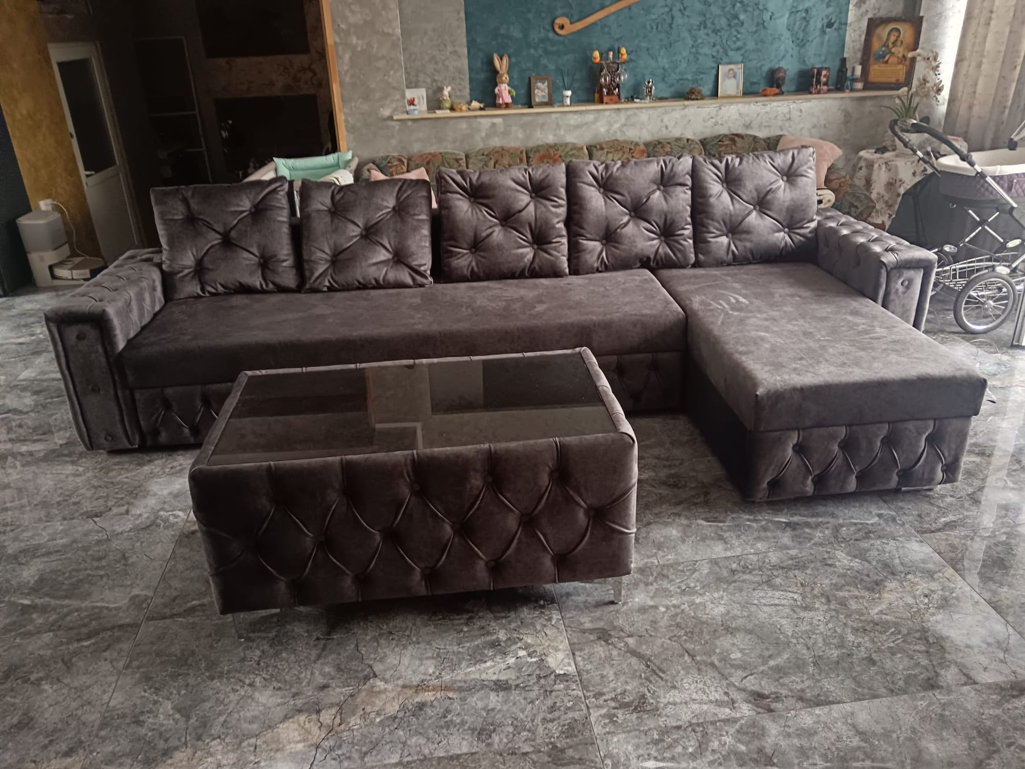 Colțar Diamond cu măsuță