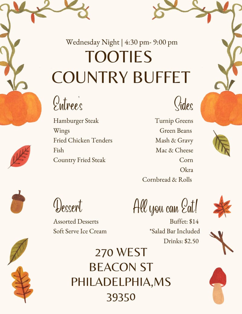 WEDNESDAY NIGHT  BUFFET