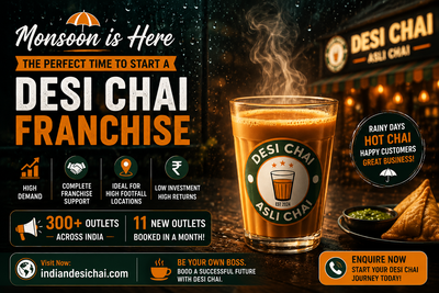 Monsoon is Here – The Perfect Time to Start a Desi Chai Franchise