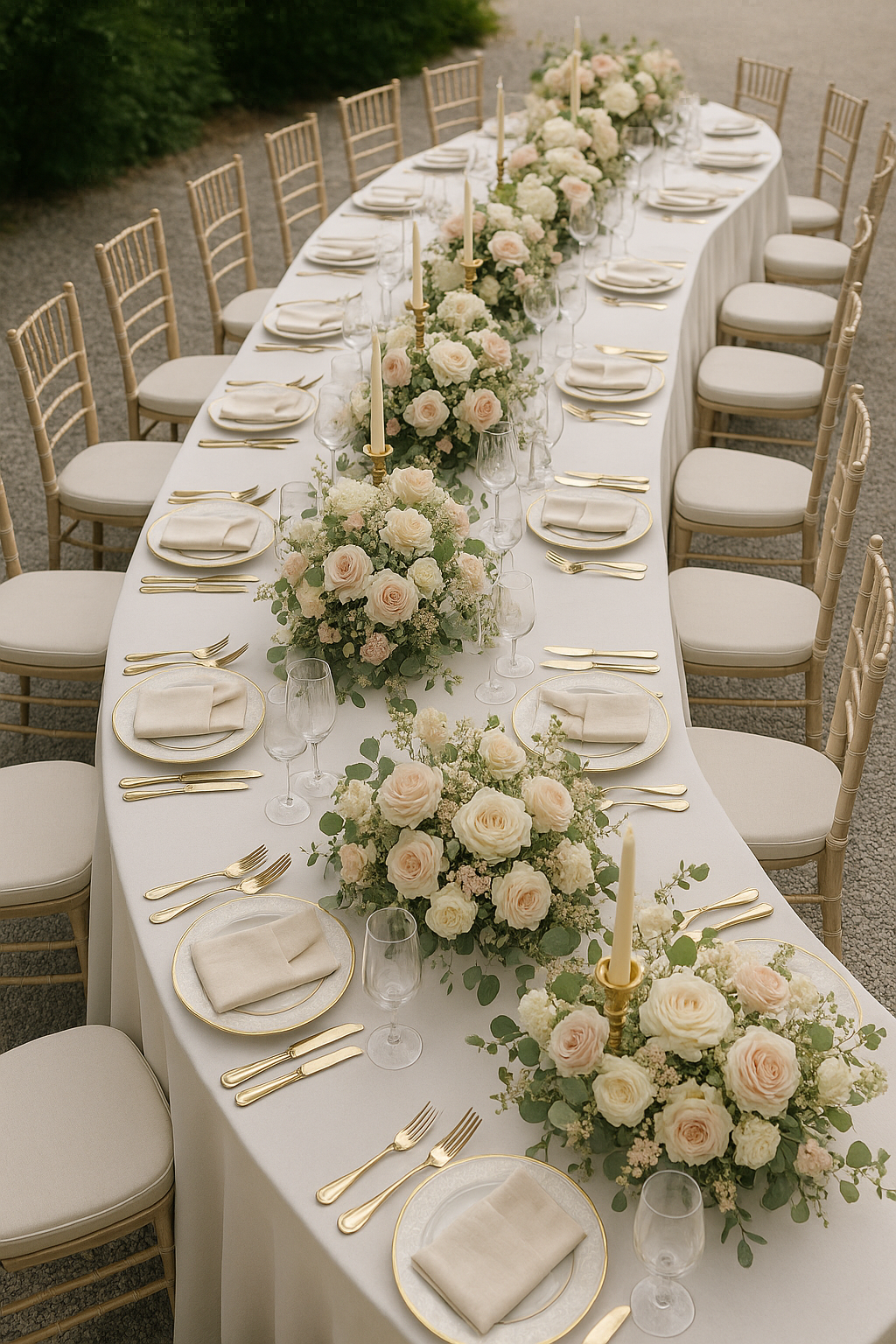 Le forme disegnano l’eleganza di un evento