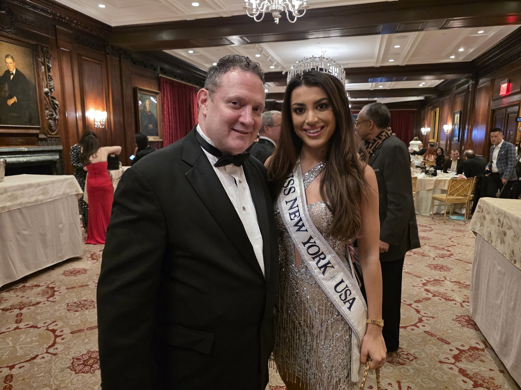 Daniel Ladner networking with Miss New York Christiana DiNardo