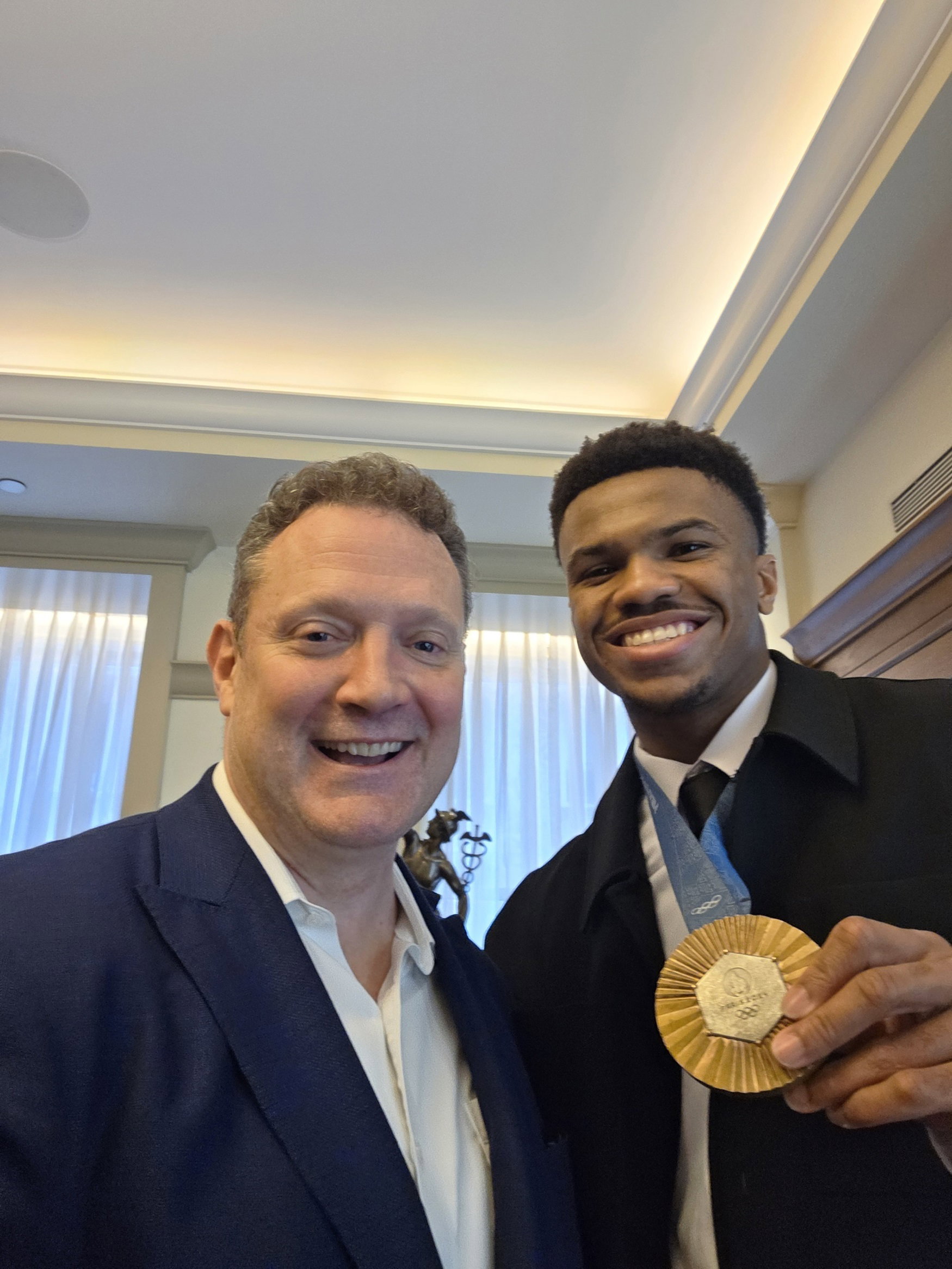 Daniel Ladner event portrait with Olympic athlete Omari Jones