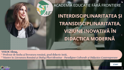 INTERDISCIPLINARITATEA ȘI TRANSDISCIPLINARITATEA, VIZIUNE INOVATIVĂ ÎN DIDACTICA MODERNĂ