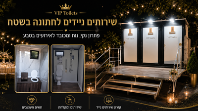 שירותים ניידים לחתונה בשטח מחיר