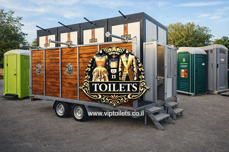 שירותים ניידים עם 2 או 3 תאים לאירועים – VIP Toilets