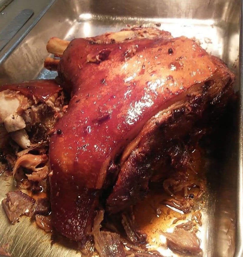 Pernil (Roasted pork shoulder)
