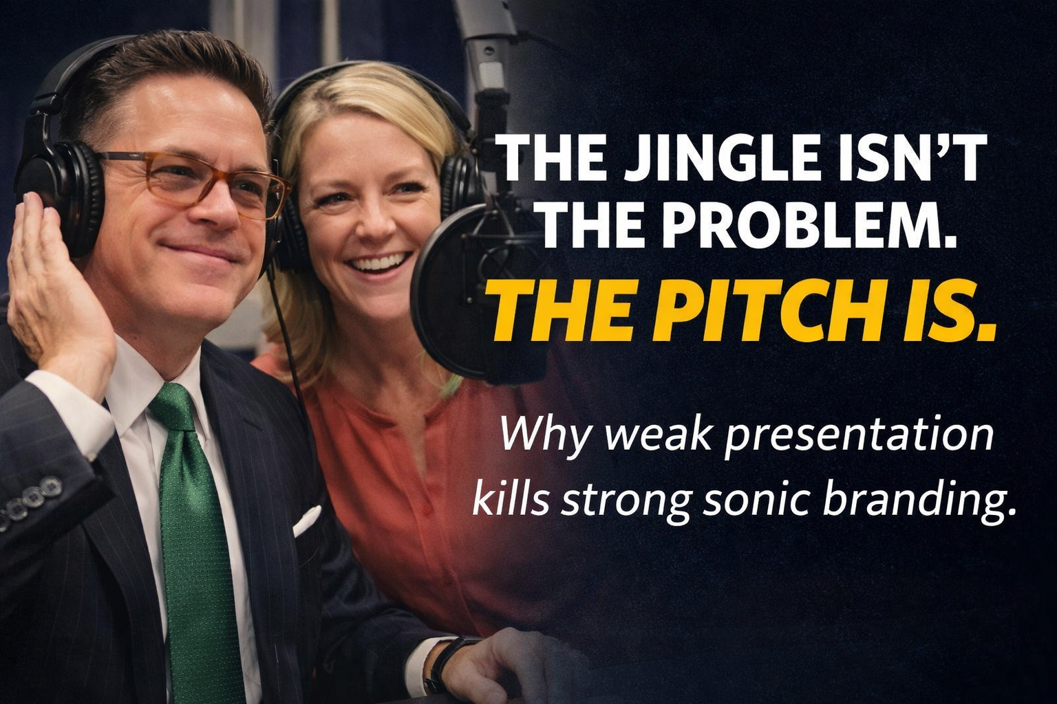 THE JINGLE ISN’T THE PROBLEM. THE PITCH IS.
