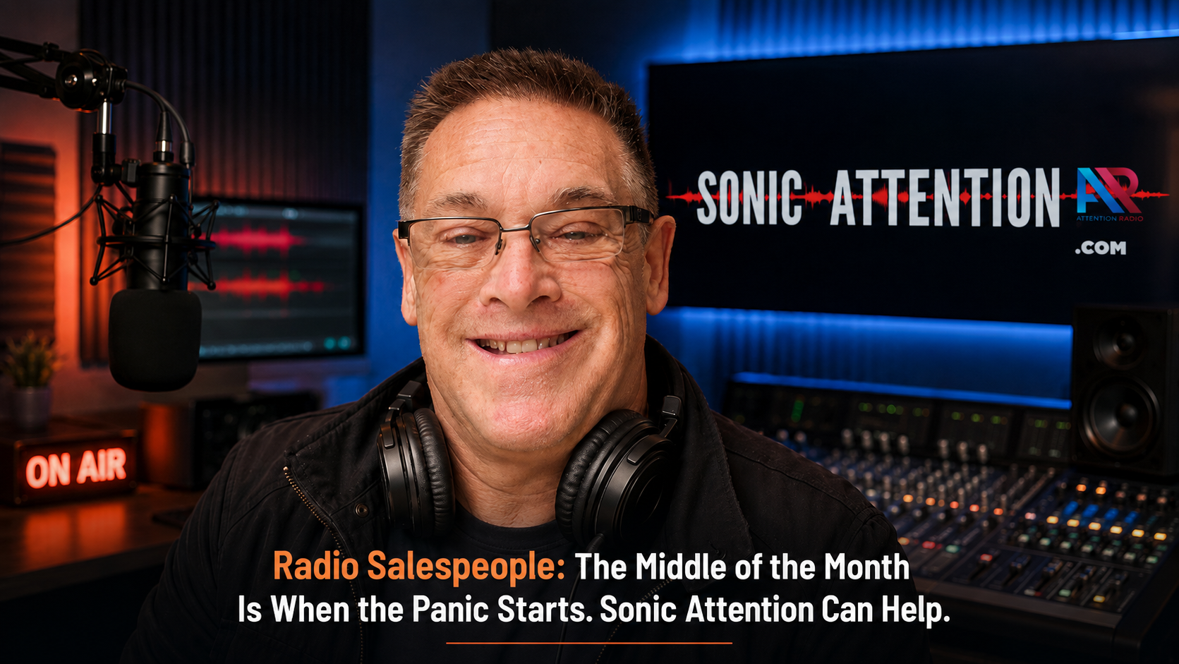 Radio Salespeople: The Middle of the Month Is When the Panic Starts. Sonic Attention Can Help.