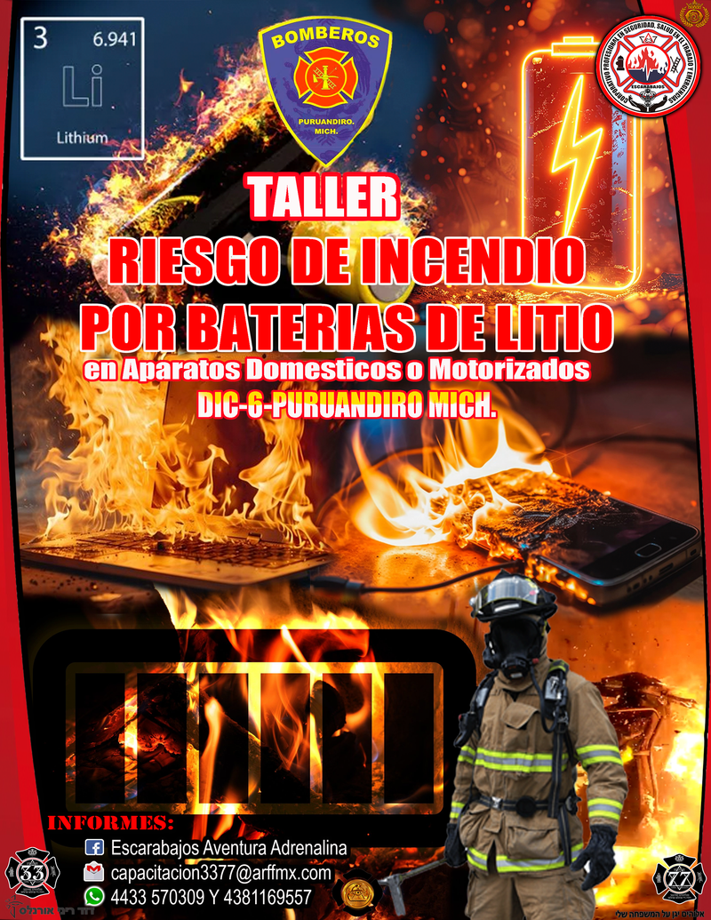 RIESGO DE INCENDIO POR BATERIAS DE LITIO