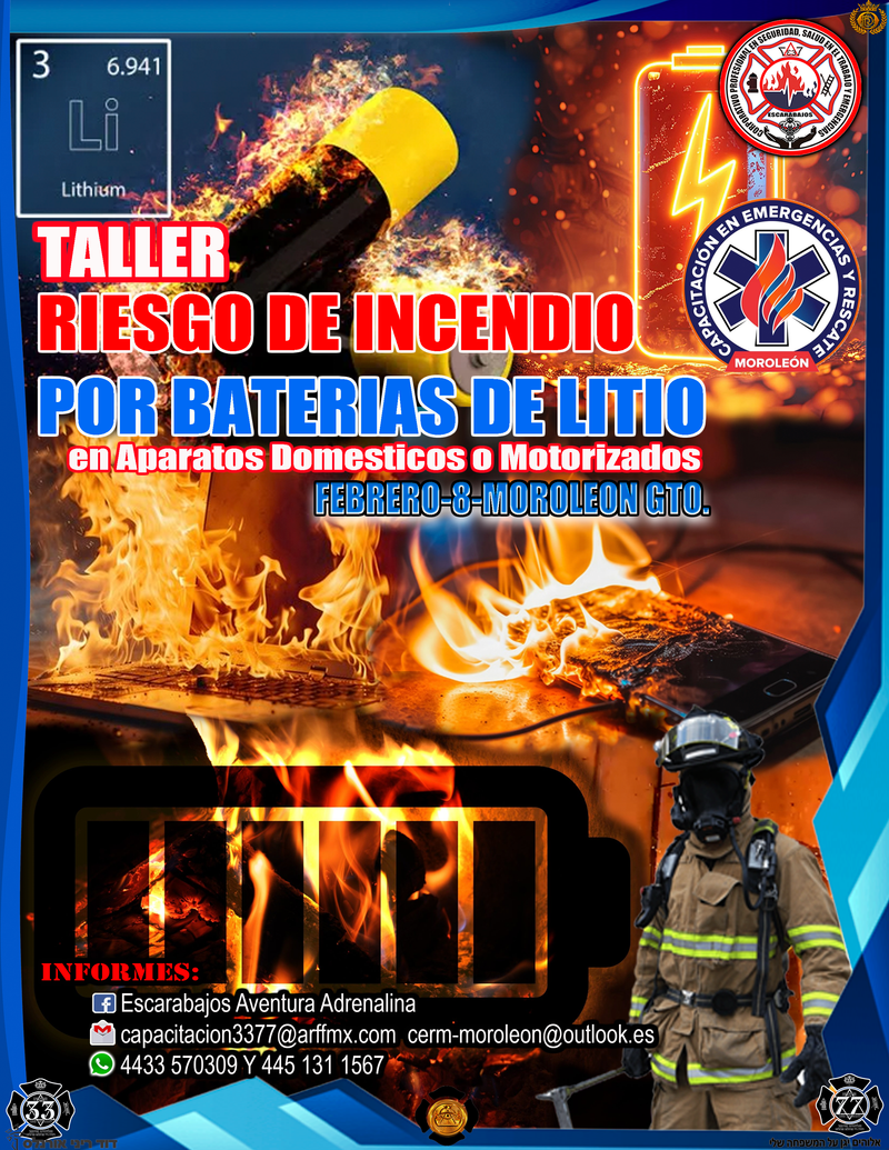 Riesgo de incendio por Baterias de Litio (en aparatos domesticos o motorizados)