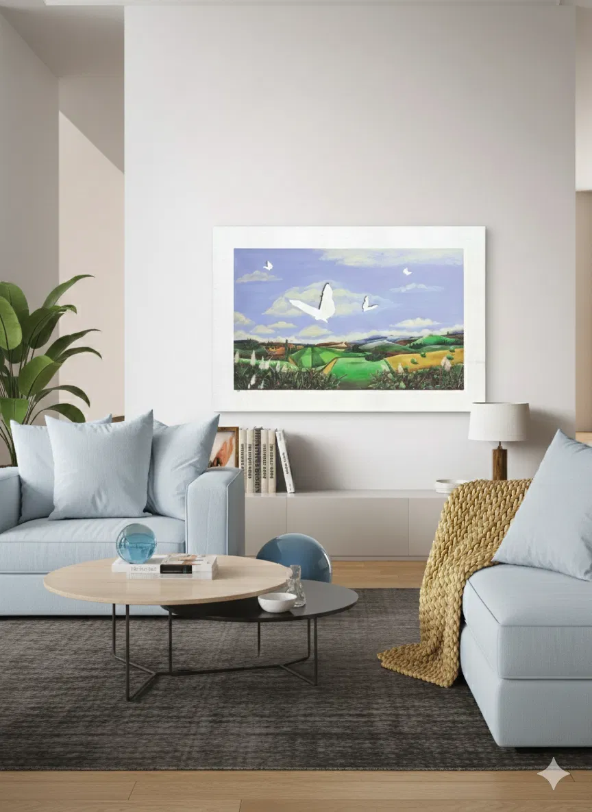 איך לבחור תמונה לסלון - לפי גודל הספה והקיר לפני הקנייה