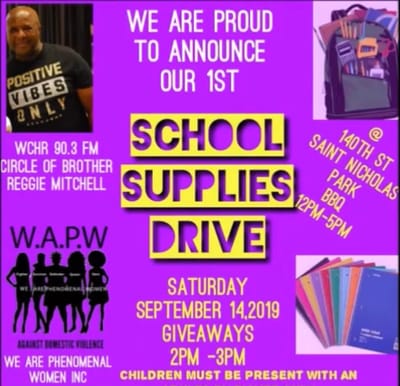 We Are Phenomenal Women inc School Supplies Drive.