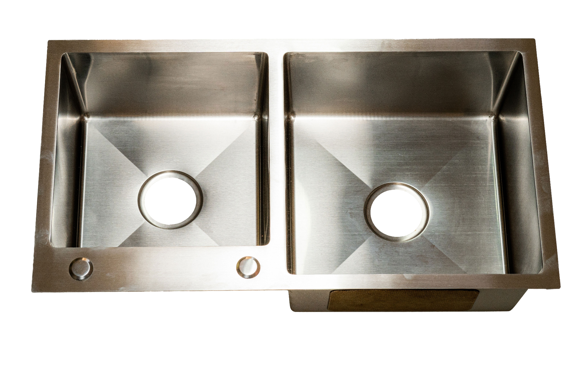 Handmade 2-Bowl Sink 82×45 cm – Nickel Finish