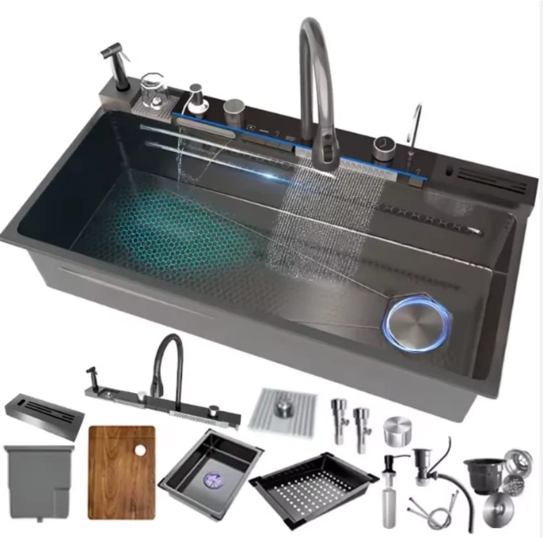 Smart Kitchen Sink with 5 Control Buttons