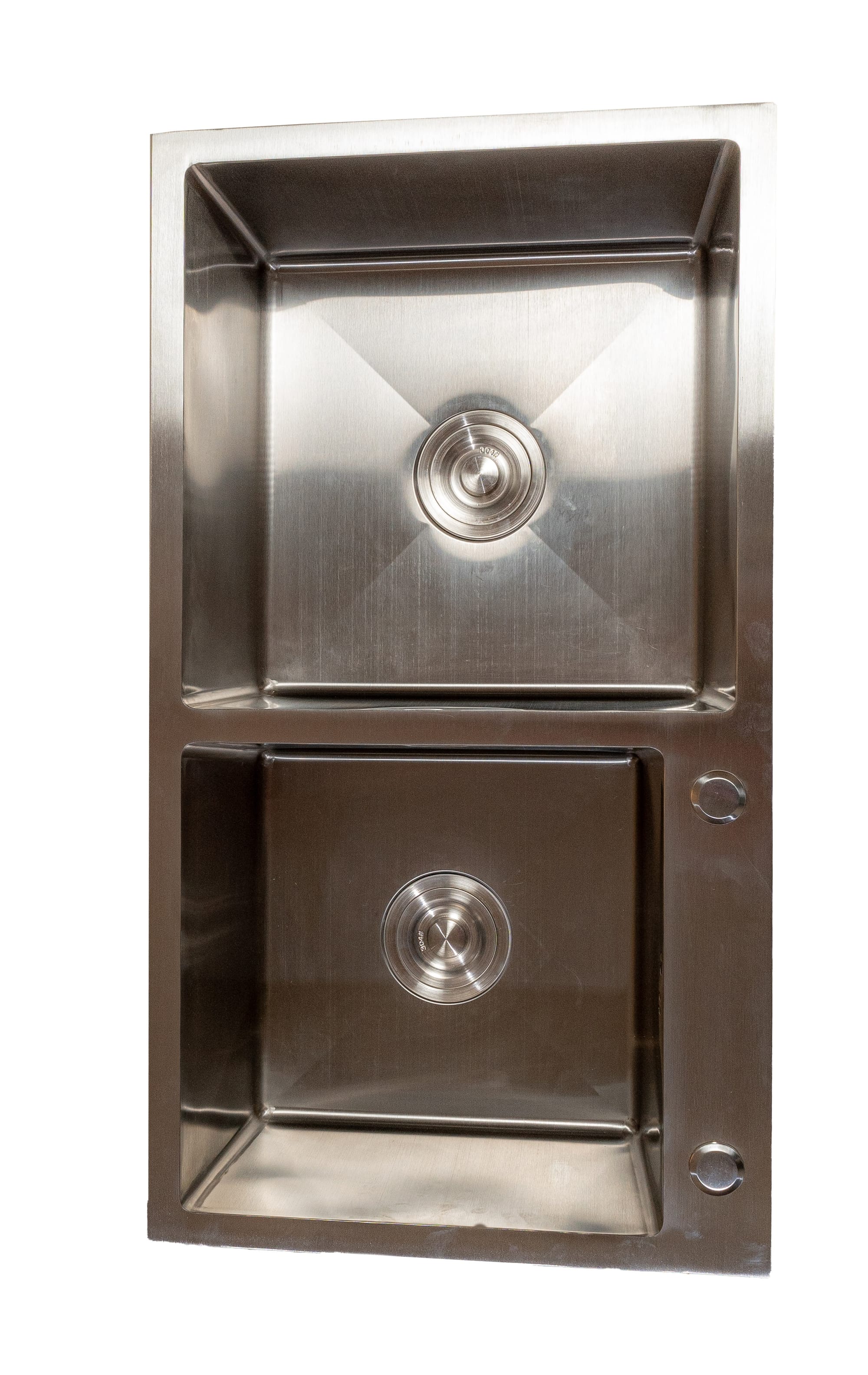 Handmade 2-Bowl Sink 82×45 cm – Nickel Finish