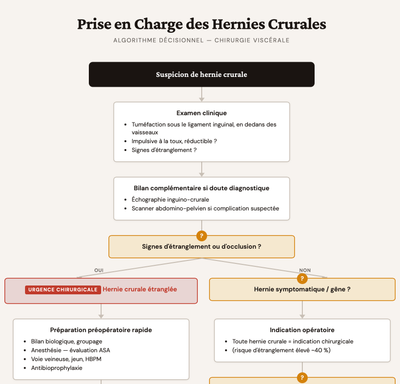 Organigramme de prise en charge des Hernies Crurales (Fémorales)