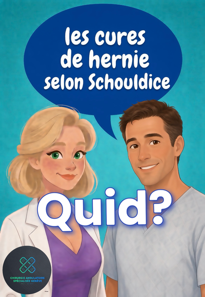 Cure de hernie inguinale selon la technique de Schouldice