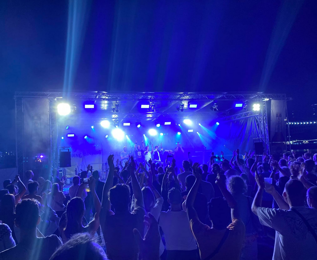 Museumsuferfest - Publikum und Band