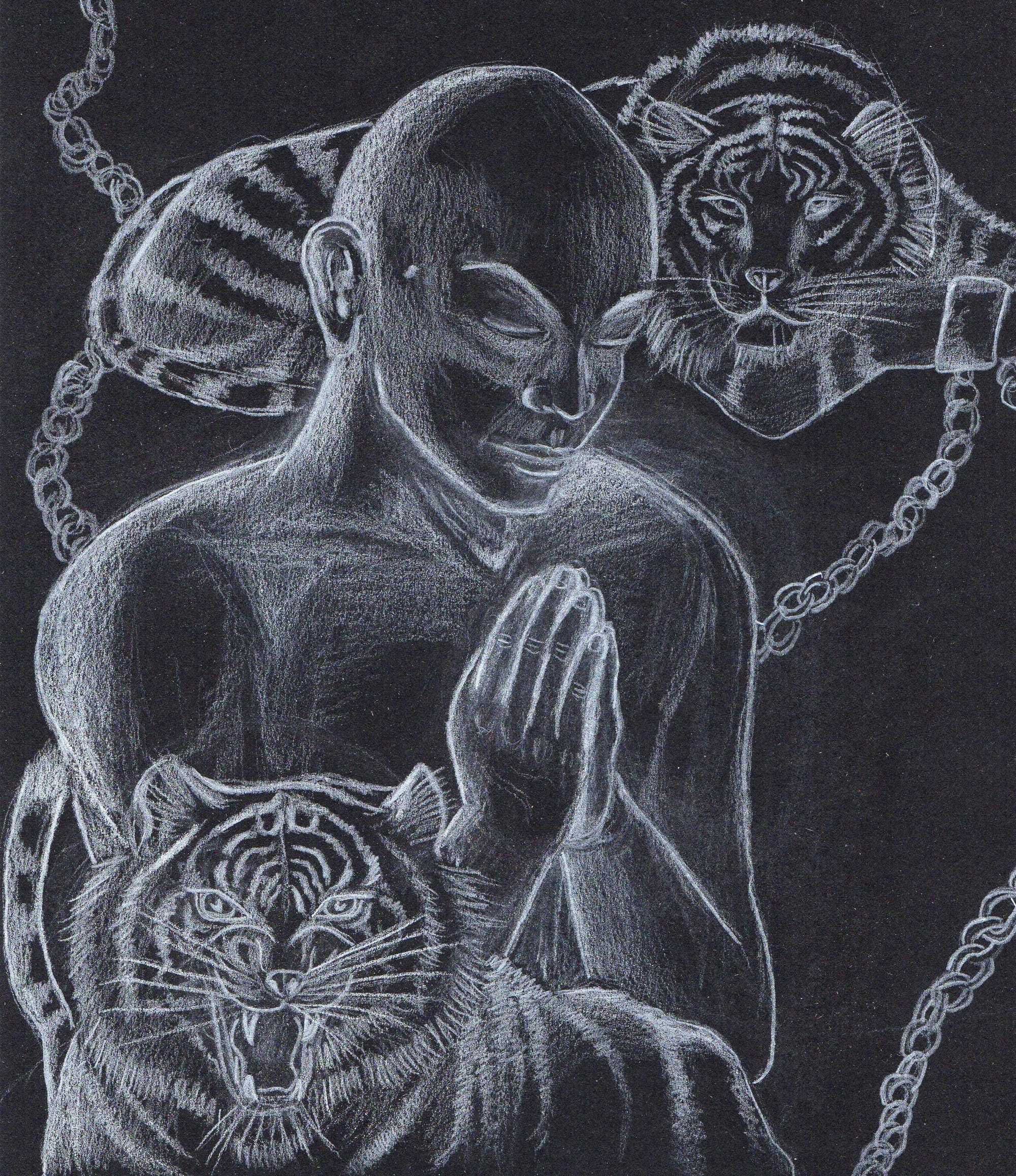 Der Mönch zähmt seinen Geist