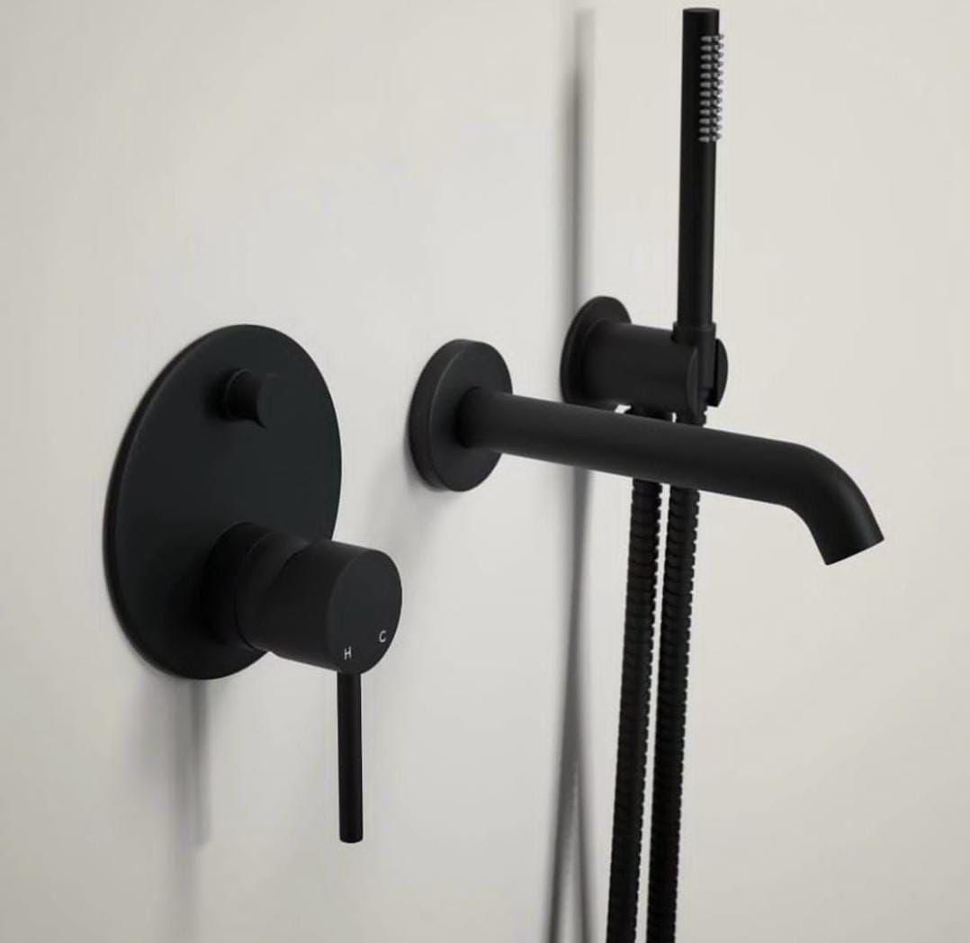 Black shower mixed Tap