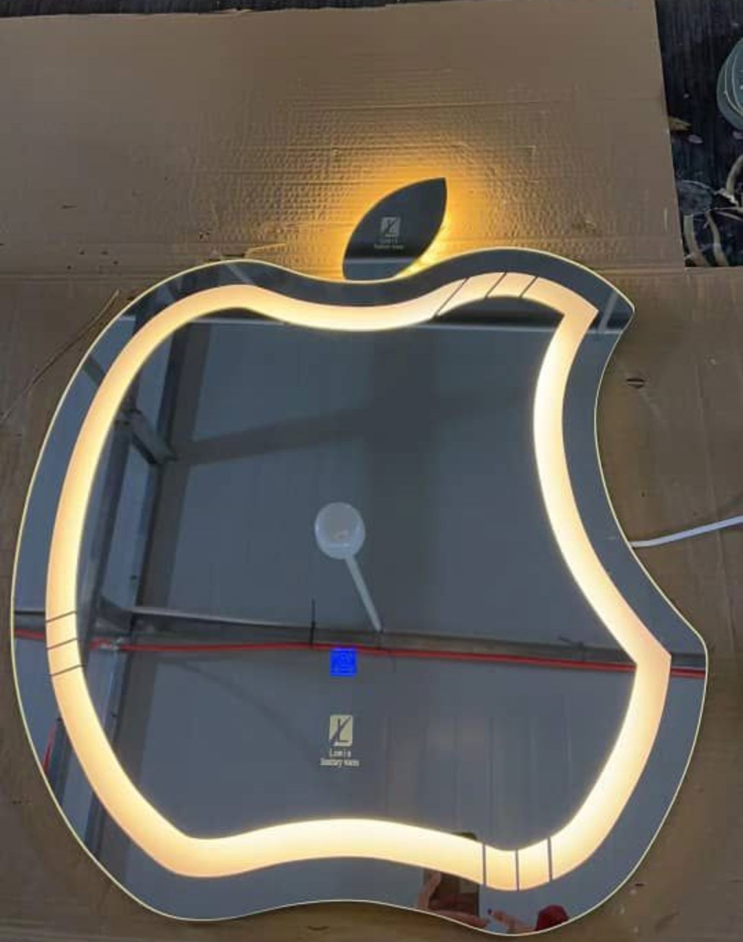 Generic apple shape led wall mirror
