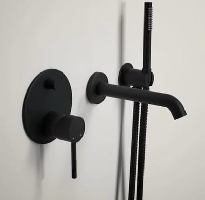 Black shower mixed Tap