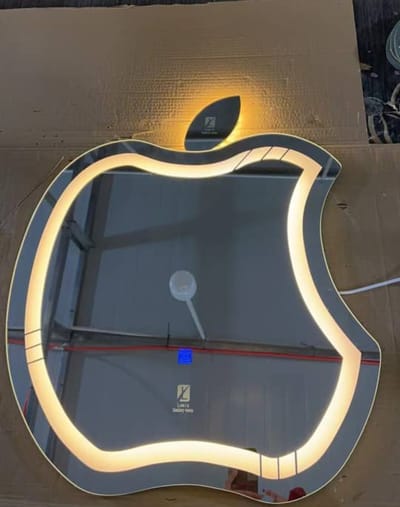 Generic apple shape led wall mirror